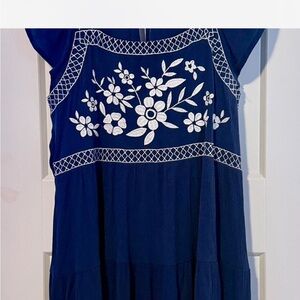 Francesca's Collections Blue and White Floral Mini Dress